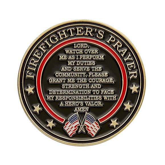 St. Florian Patron Saint of Firefighters Prayer Coin Firefighter Challenge Coin - Picture 3 of 3